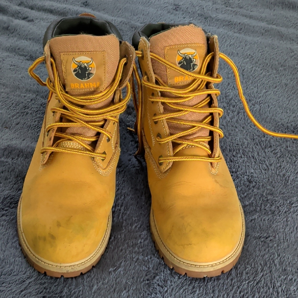 Brahma Men's Yellow Work Boots Size 10.5